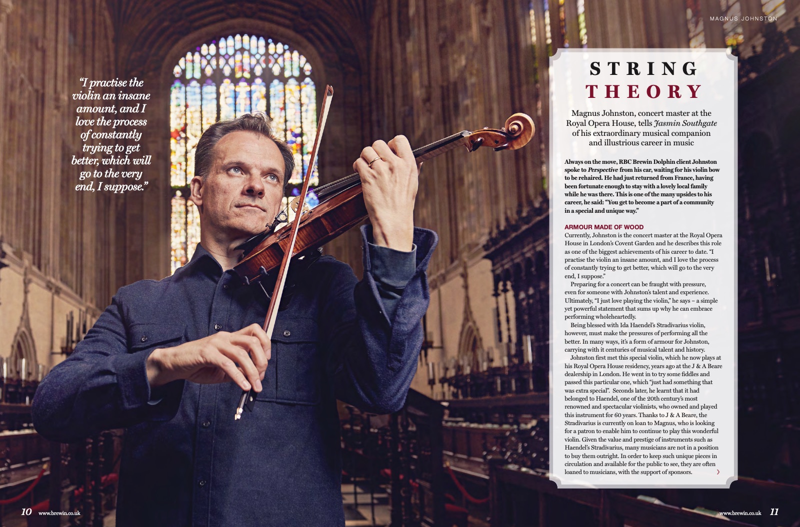 Her feature on Magnus Johnston, opener